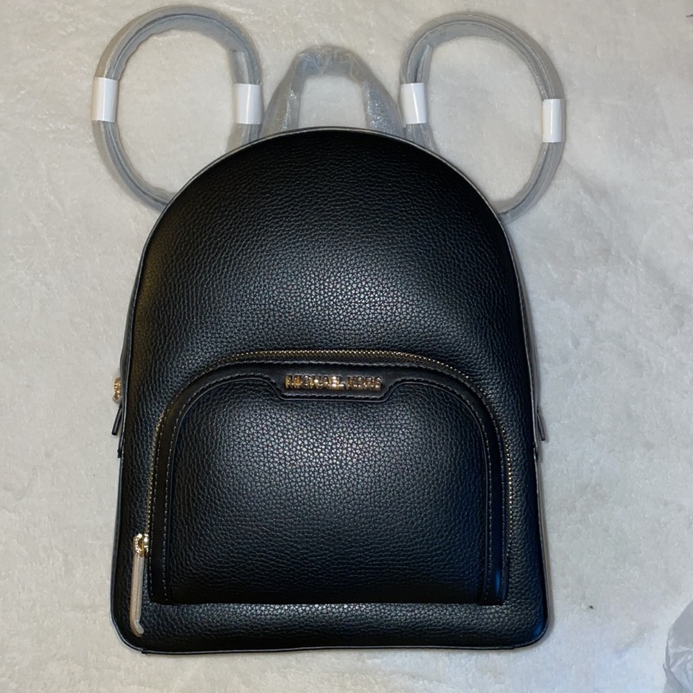 Michael Kors “Jaycee” Black Leather Backpack